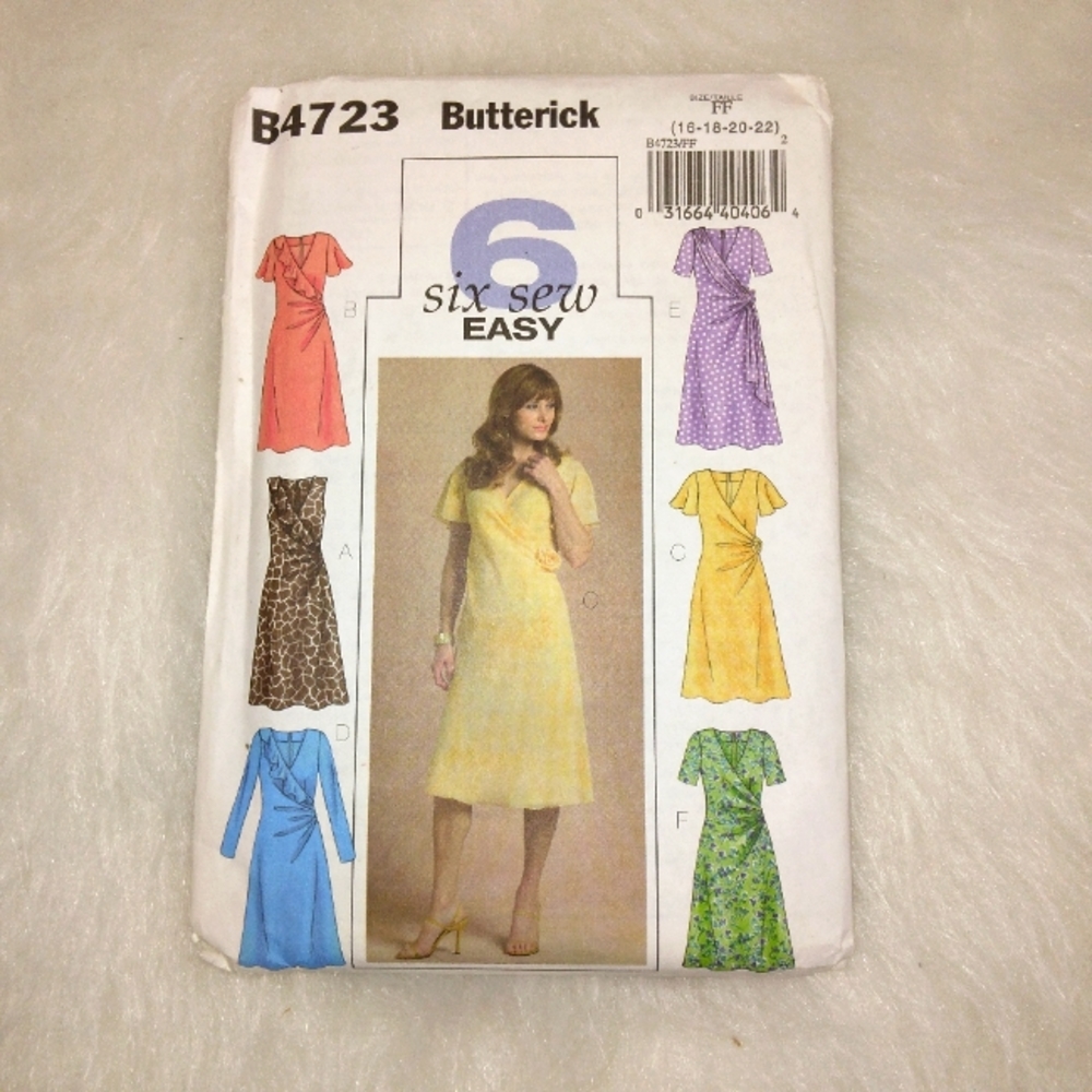 Butterick B4723 6 Easy to Sew Dresses sz 16-18-20-22 EASY